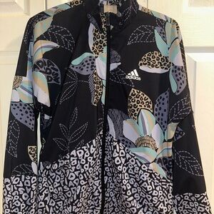 Adidas Farm Rio Women's Navy Floral and Leopard Track Jacket